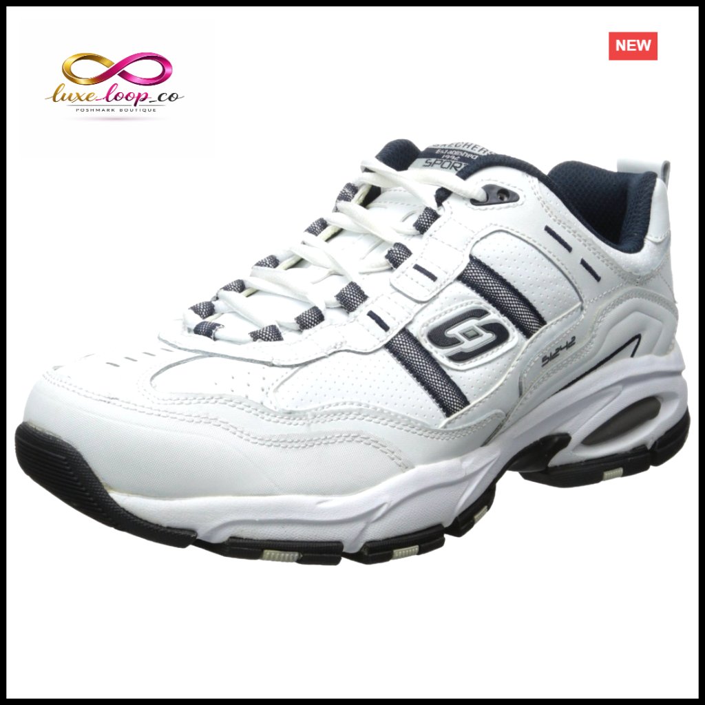 Men's Athletic Sneakers With Memory Foam, Leather Upper, Running Shoes